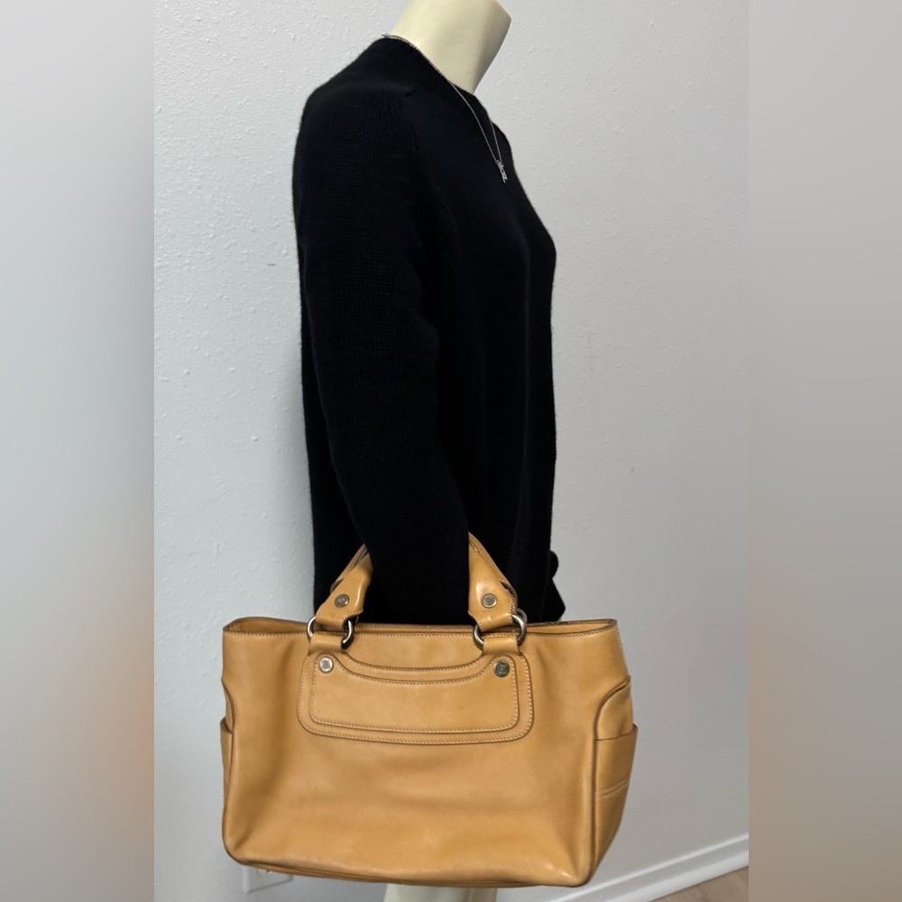 CELINE Boogie Bag Vintage Leather Handbag in Camel Tan - Made in Italy - EUC - Picture 16 of 16